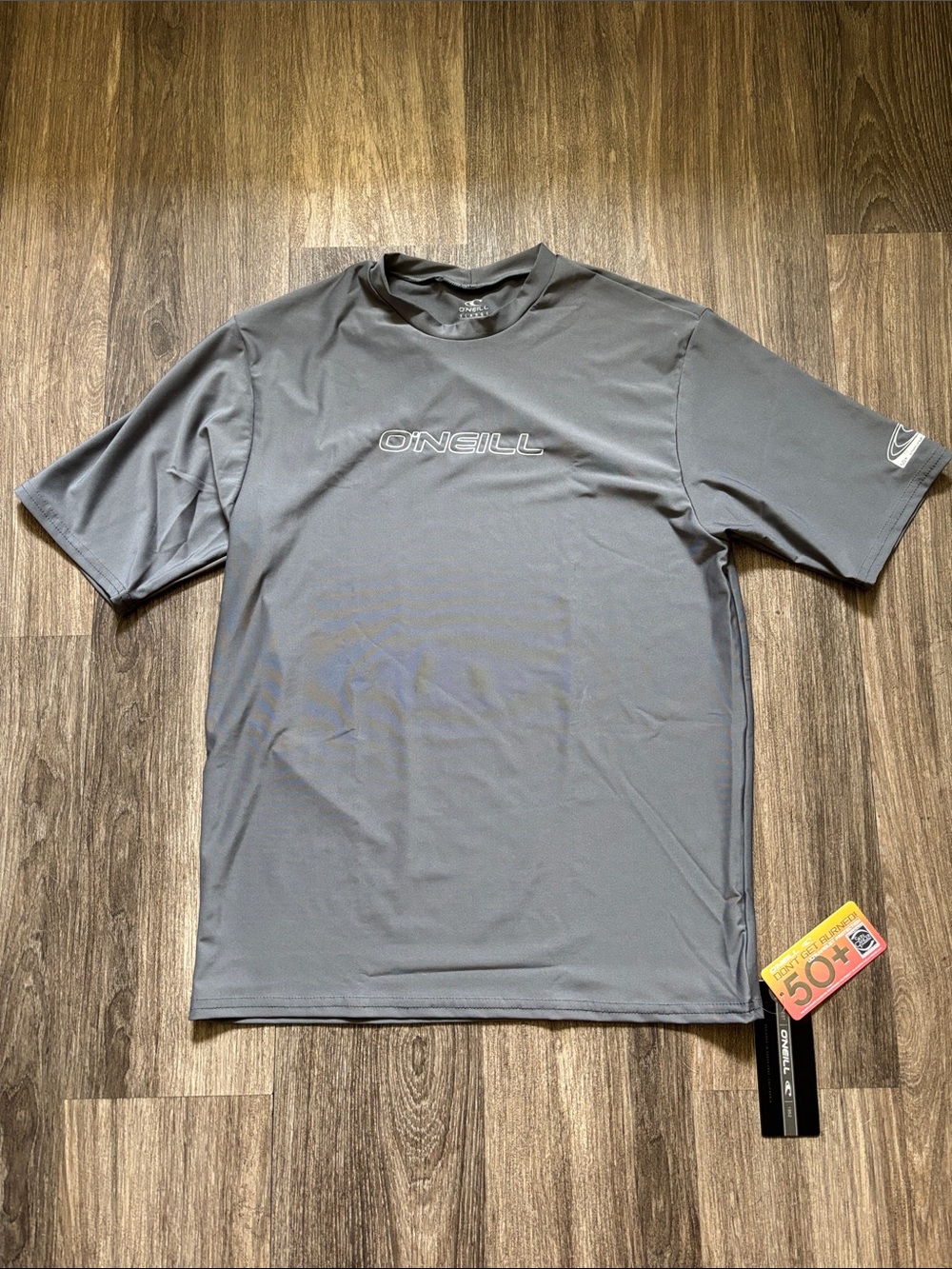 O'Neill Men's Gray Short Sleeve Crew Logo Performance Tee